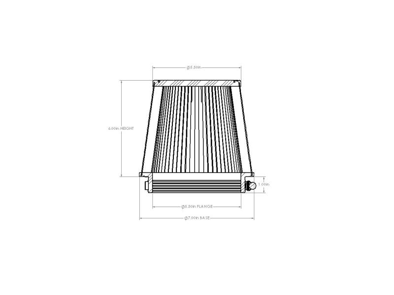 Picture of aFe Universal D2 Dura Dry Air Filter - 21-90044V