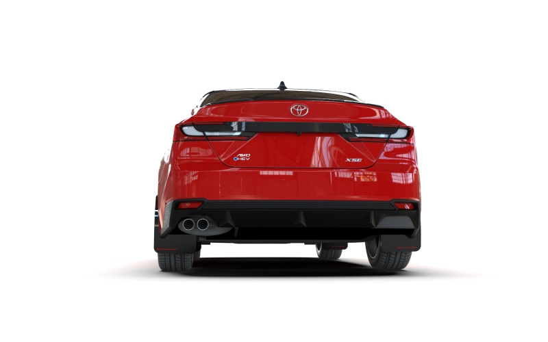 Picture of Rally Armor RAL UR Blk Flap/Rd Logo Mud Flaps - MF133-UR-BLK-RD