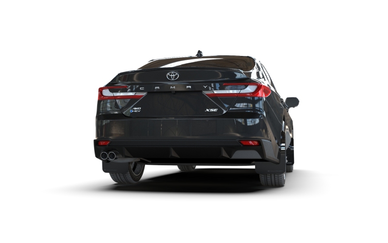 Picture of Rally Armor RAL UR Blk Flap/Met. Blk Logo Mud Flaps - MF133-UR-BLK-MBK