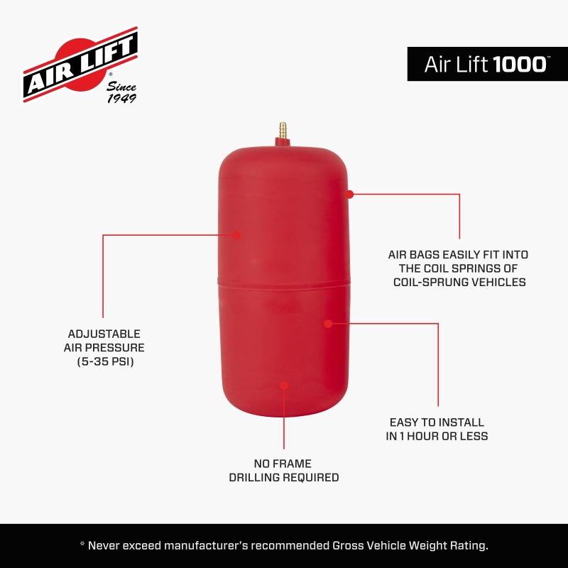 Picture of Air Lift ALF 1000 Air Spring Kits Air Suspension Kits - 60906