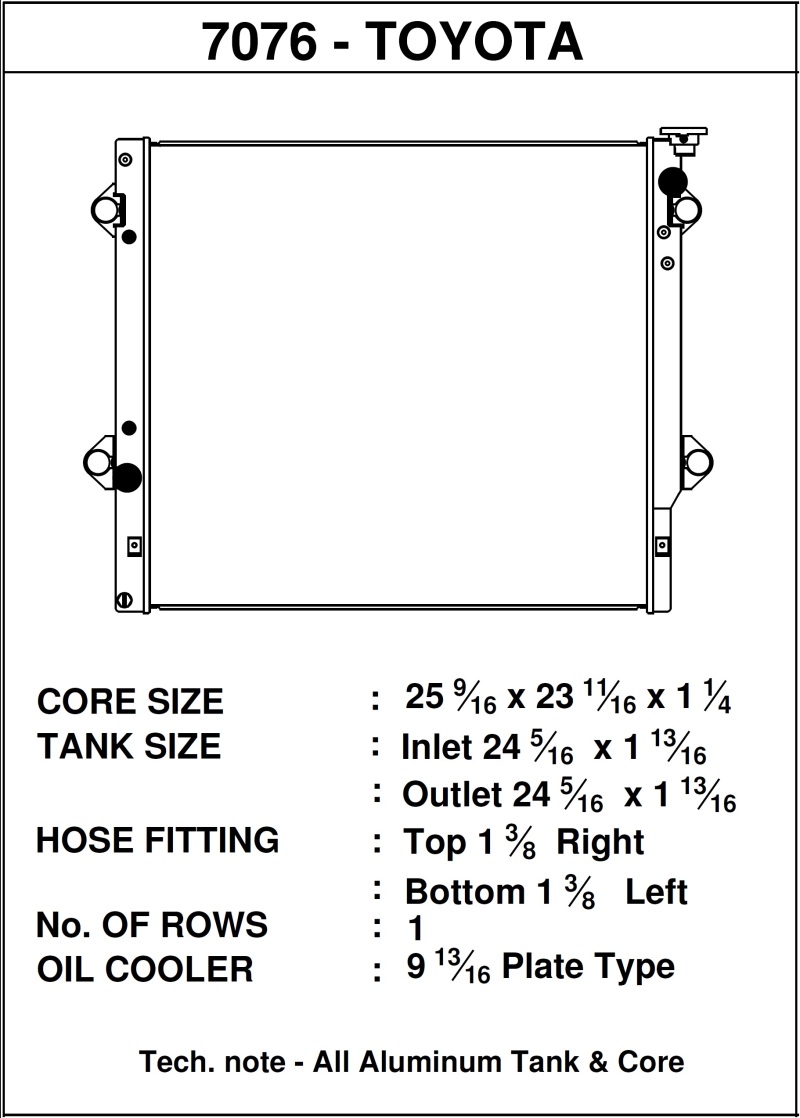 Picture of CSF Radiators-Aluminum - 7076
