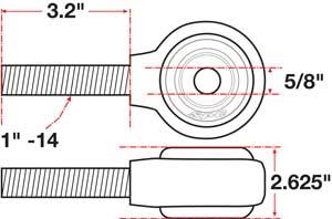 Picture of SPC Performance SPC XAXIS Rod End Ball Joint - 15737