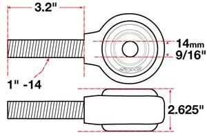 Picture of SPC Performance SPC XAXIS Rod End Ball Joint - 15740