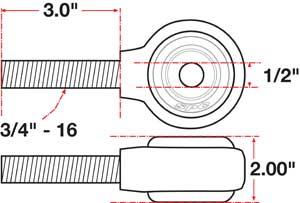 Picture of SPC Performance SPC XAXIS Rod End Ball Joint - 15746