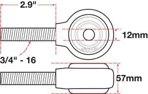 Picture of SPC Performance SPC XAXIS Rod End Ball Joint - 15780