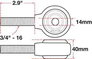 Picture of SPC Performance SPC XAXIS Rod End Ball Joint - 15784