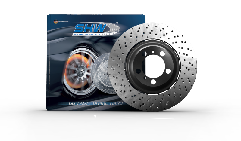 Picture of SHW Performance SHW Drilled-Dimpled LW Rotors Brake Rotors - PRR49918