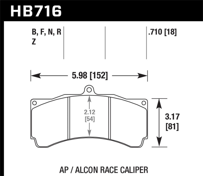 Picture of Hawk Performance HAWK DTC-60 Brake Pad Sets - HB716G.710