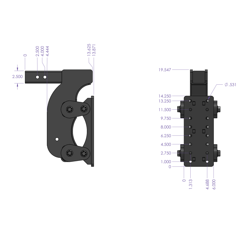 Picture of GEN-Y Hitch GEN Pintle Plate Hitch Ball Mounts - GH-1501