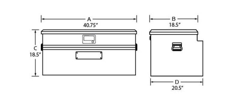 Picture of Tradesman TRA Flush Mount Box-Alum Truck Boxes & Storage - 9440