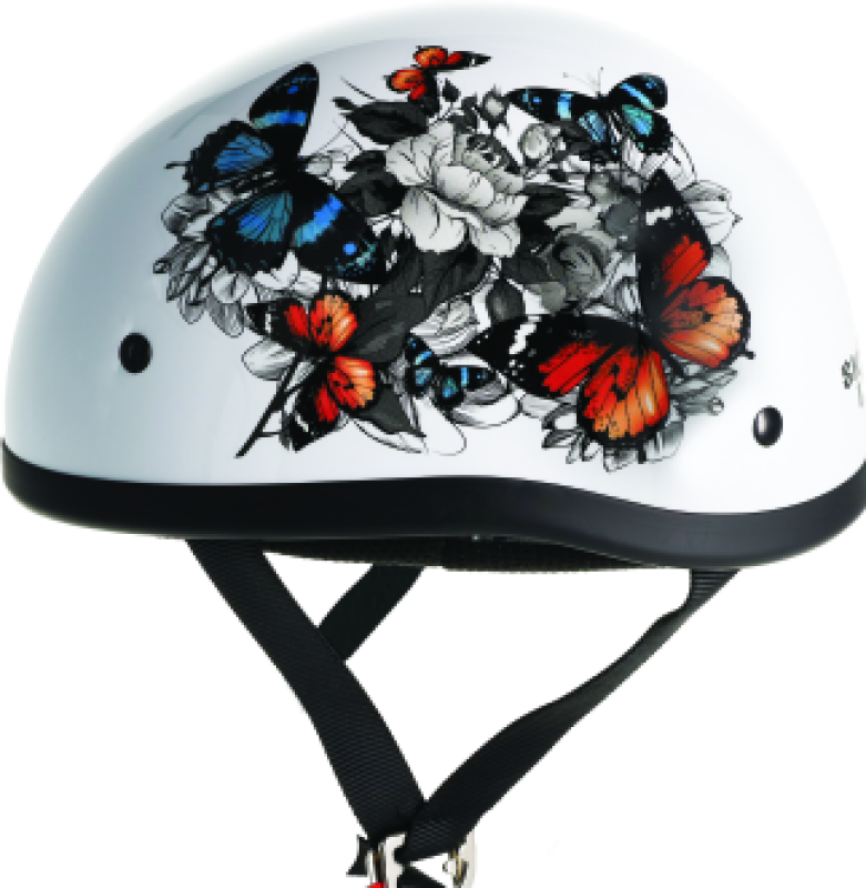Picture of Bikers Choice BKC Original White Rose Helmet Helmets and Accessories - 649529