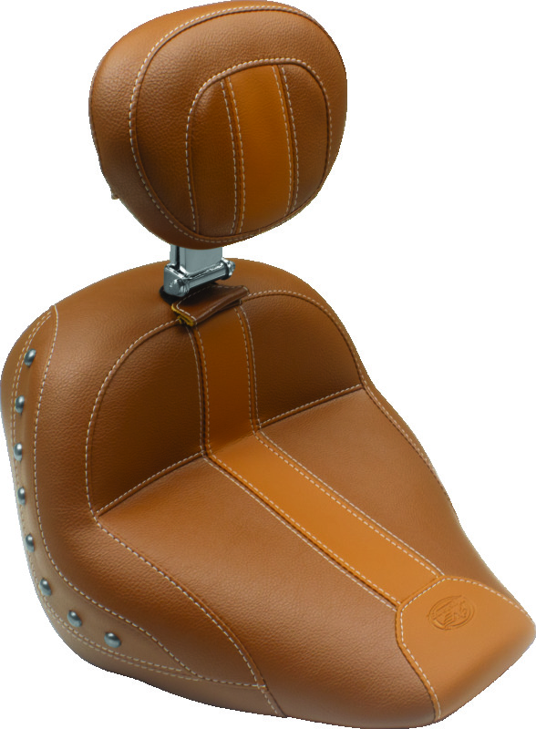 Picture of Mustang Motorcycle MMP Solo with Driver Backrest Studs Solo Motorcycle Seats - 79526MV