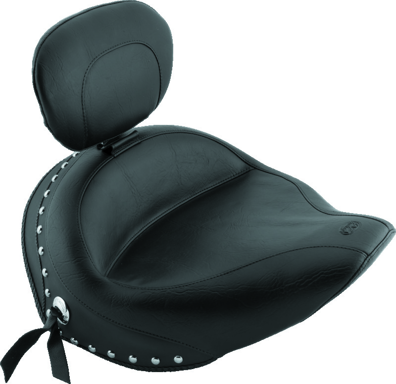 Picture of Mustang Motorcycle MMP Solo with Driver Backrest Studs Solo Motorcycle Seats - 79452