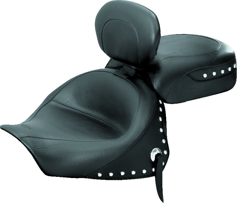 Picture of Mustang Motorcycle MMP 2 Piece with Driver Backrest Studs Two-Piece Motorcycle Seats - 79350
