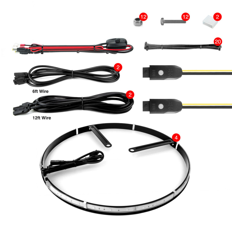 Picture of XKGLOW XKG LED Light Kit Light Accessories and Wiring - XK-WHEEL-KIT
