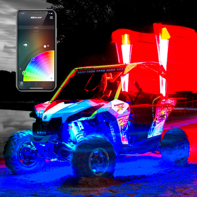 Picture of XKGLOW XKG Offroad Accent Lights Light Accessories and Wiring - XK-WHIPC-ADV-DM