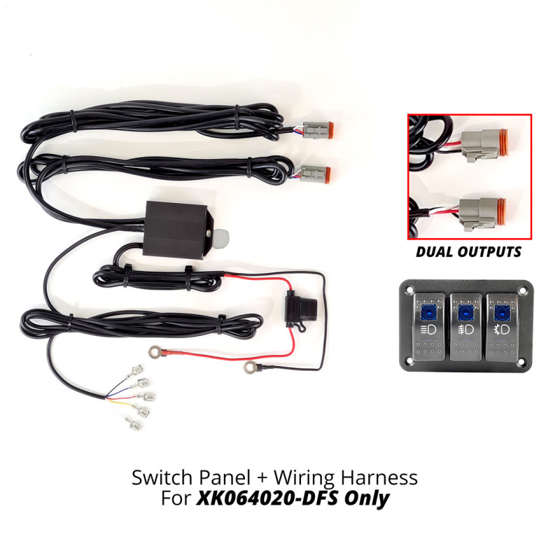 Picture of XKGLOW XKG Switch Panel - XK064-WIRE-3OP