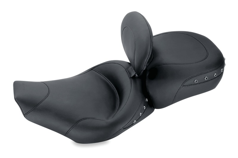 Picture of Mustang Motorcycle MMP Solo with Driver Backrest Black Pearls Solo Motorcycle Seats - 79102