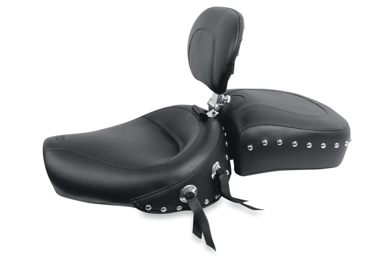 Picture of Mustang Motorcycle MMP Solo with Driver Backrest Studs Solo Motorcycle Seats - 79106
