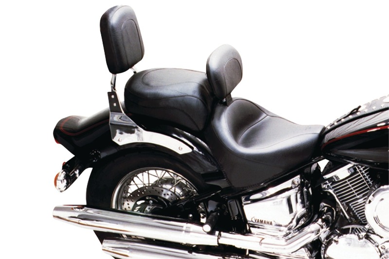Picture of Mustang Motorcycle MMP 2 Piece Seat with Driver Backrest Original Two-Piece Motorcycle Seats - 79242