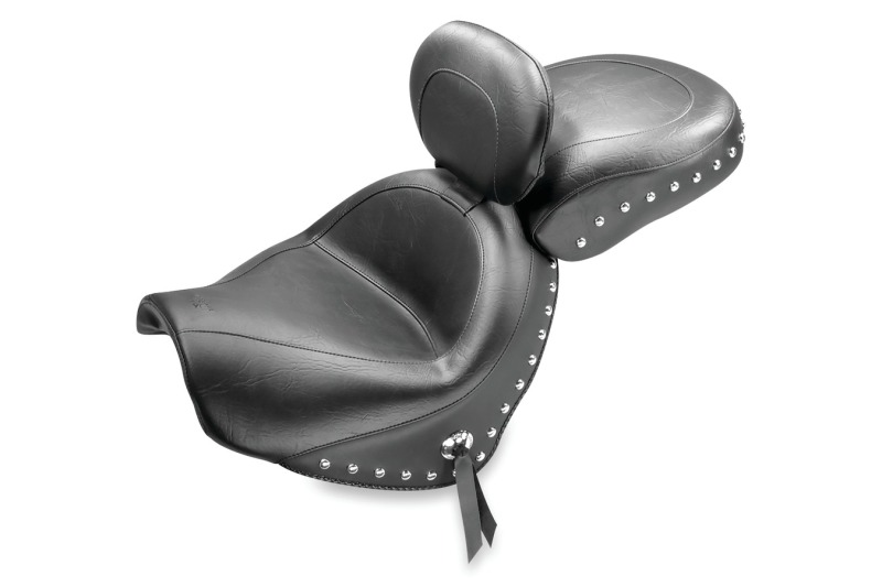 Picture of Mustang Motorcycle MMP 2 Piece with Driver Backrest Studs Two-Piece Motorcycle Seats - 79282