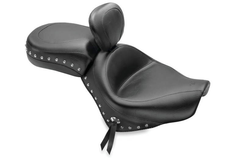 Picture of Mustang Motorcycle MMP 2 Piece with Driver Backrest Studs Two-Piece Motorcycle Seats - 79390
