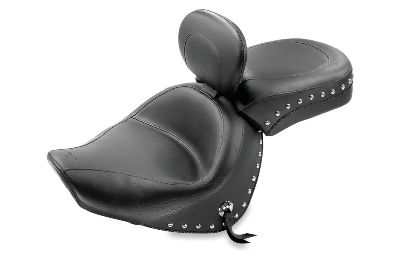 Picture of Mustang Motorcycle MMP 2 Piece with Driver Backrest Studs Two-Piece Motorcycle Seats - 79410
