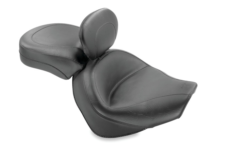 Picture of Mustang Motorcycle MMP 2 Piece Seat with Driver Backrest Original Two-Piece Motorcycle Seats - 79411