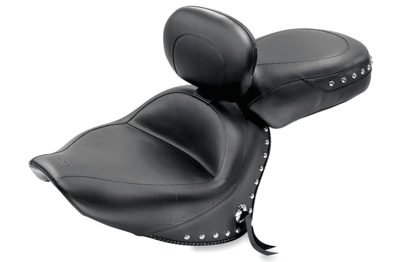 Picture of Mustang Motorcycle MMP 2 Piece with Driver Backrest Studs Two-Piece Motorcycle Seats - 79476
