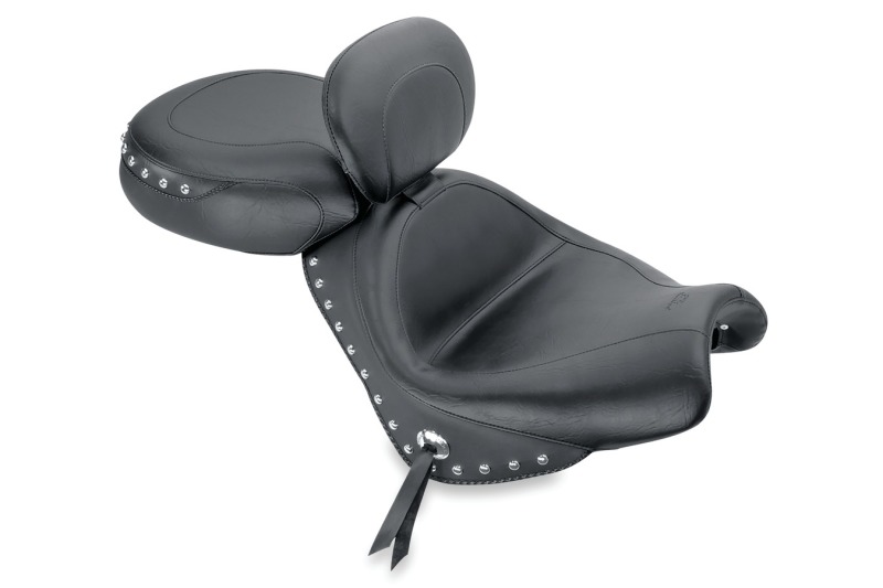 Picture of Mustang Motorcycle MMP 2 Piece with Driver Backrest Studs Two-Piece Motorcycle Seats - 79560