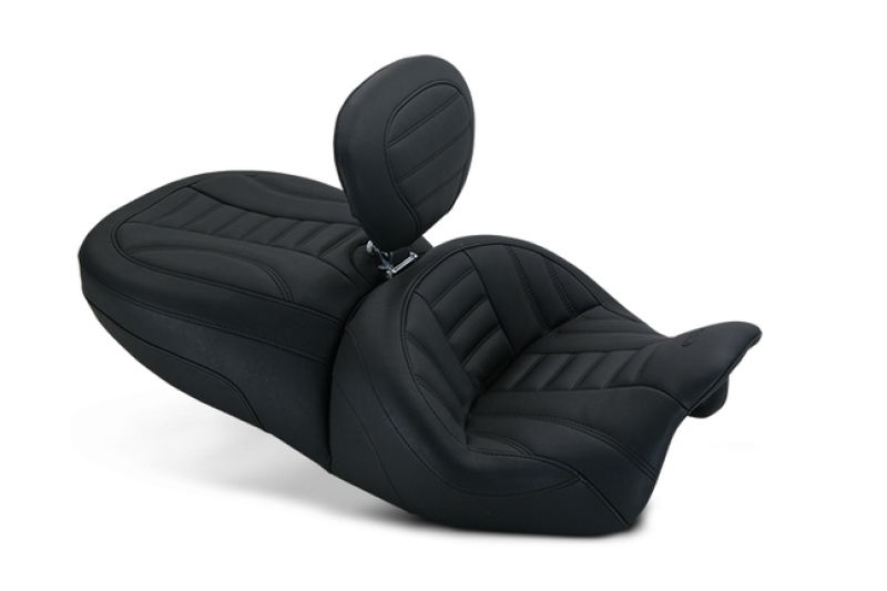 Picture of Mustang Motorcycle MMP 1 Piece Touring with Driver Backrest Original One-Piece Motorcycle Seats - 79593