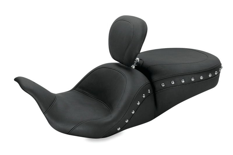 Picture of Mustang Motorcycle MMP 1 Piece with Driver Backrest Studs One-Piece Motorcycle Seats - 79704