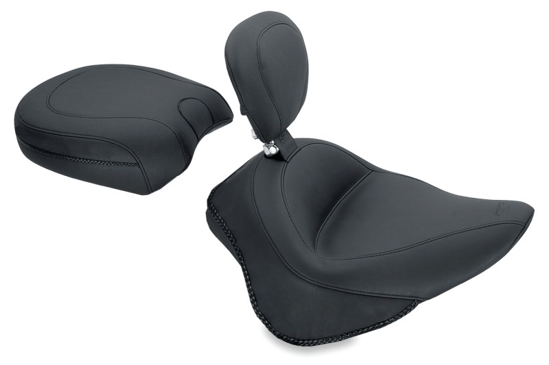 Picture of Mustang Motorcycle MMP Solo with Driver Backrest Original Solo Motorcycle Seats - 79742