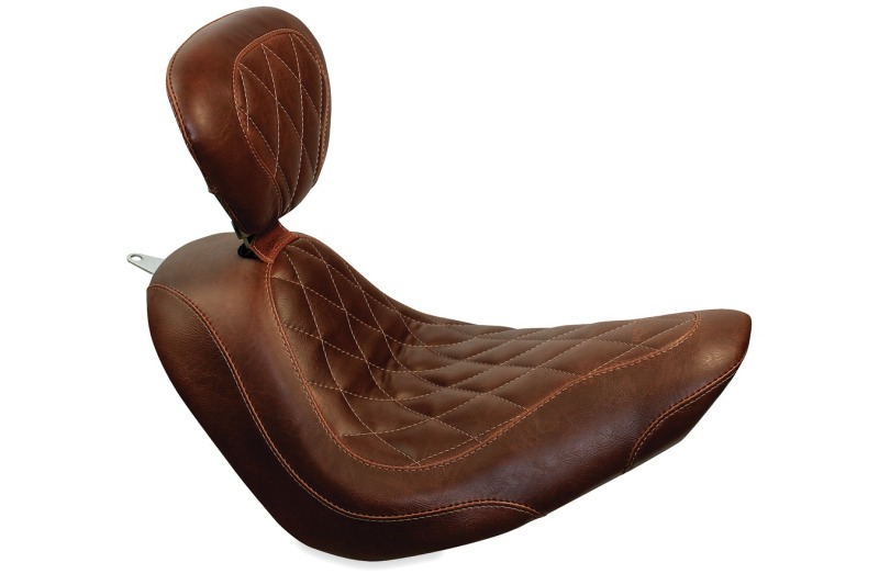 Picture of Mustang Motorcycle MMP Solo with Driver Backrest Original Solo Motorcycle Seats - 79815