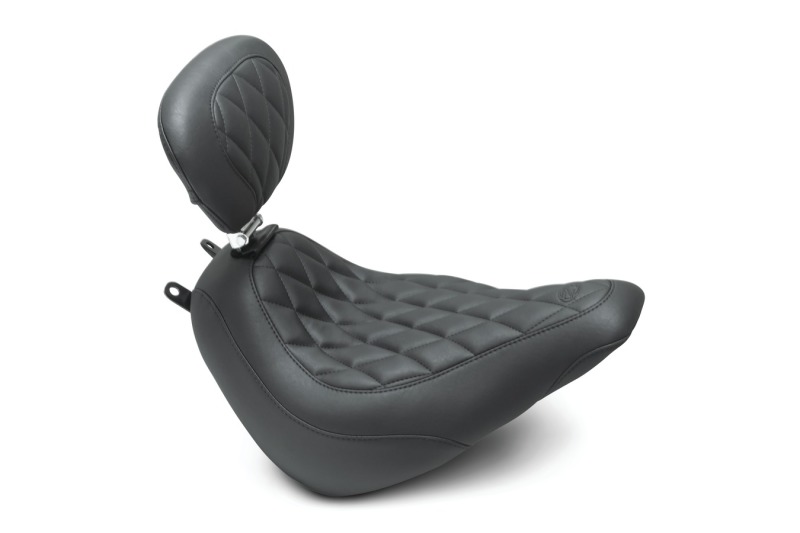 Picture of Mustang Motorcycle MMP Solo with Driver Backrest Original Solo Motorcycle Seats - 83007