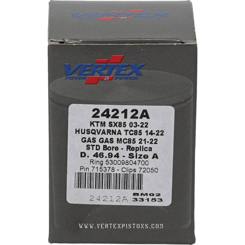 Picture of Vertex Pistons VEP Cast Replica Piston Kit Piston Sets - 24212A