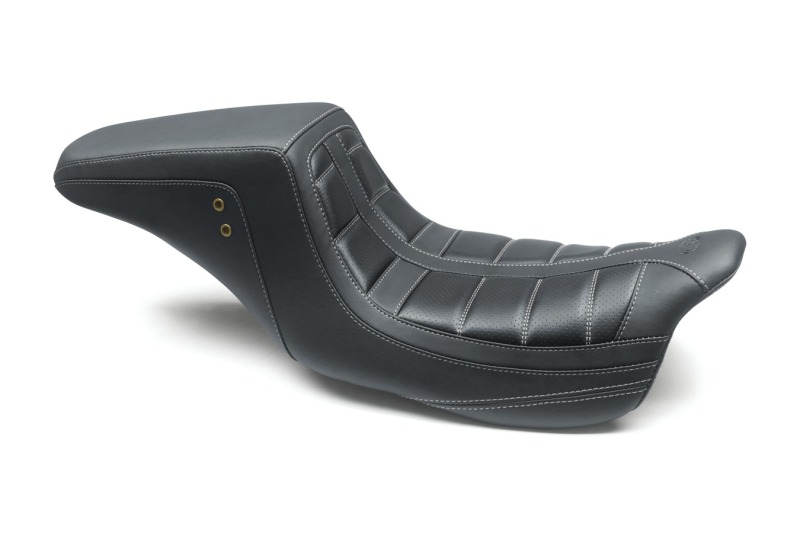 Picture of Mustang Motorcycle MMP One-Piece 2 Up Seat Solo Motorcycle Seats - 75239GM