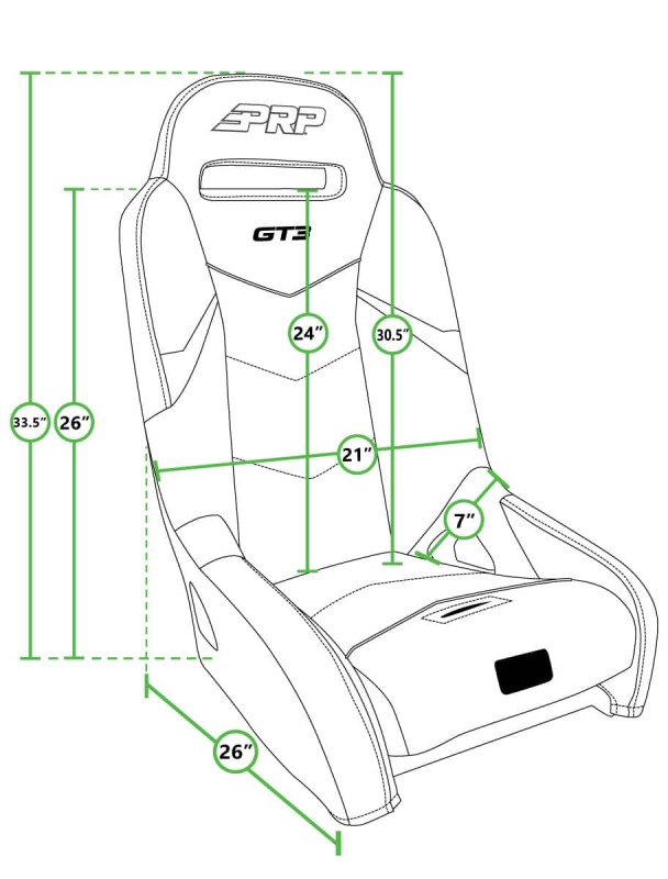 Picture of PRP Seats PRP Powersport GT3 UTV Seat - A7301-PORXP-C79-203