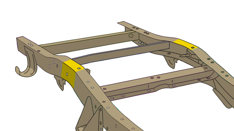 Picture of RBR Frame Section - Rustbuster Over Axle Frame Section rbrRB7353L