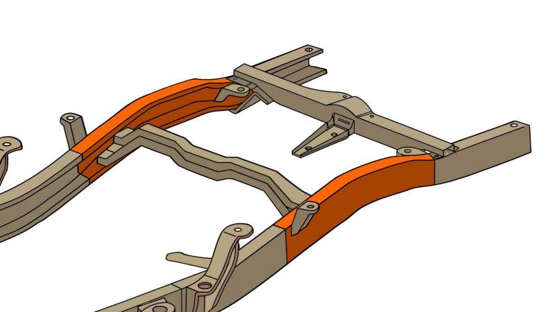 Picture of RBR Frame Section - Rustbuster Over Axle Frame Section Right Side rbrRB7602R