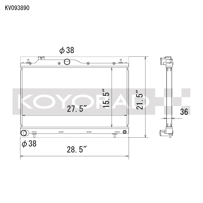 Picture of Koyo KOY Racing Radiators - VH093890