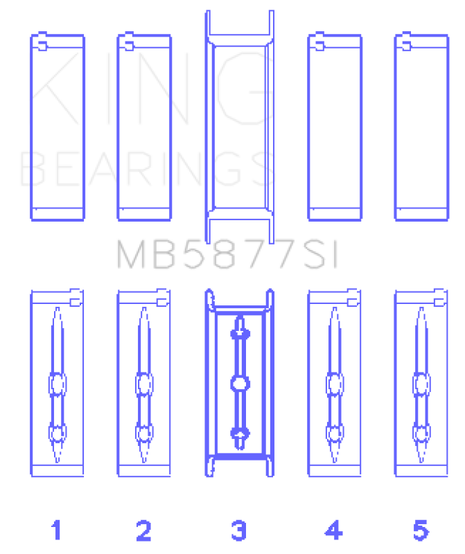 Picture of King Engine Bearings KING Main Bearings - MB5877SI020