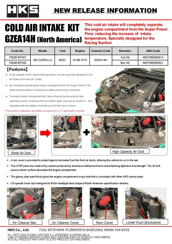 Picture of HKS Carbon Covers Carbon Accessories - 70026-BT002