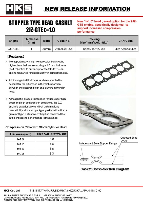 Picture of HKS Head Gaskets - 23001-AT006