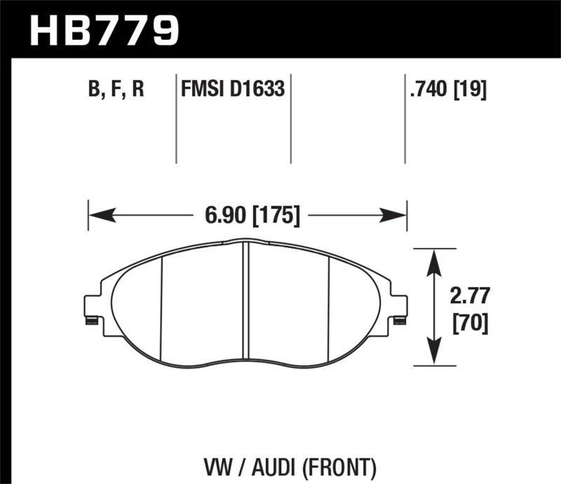 Picture of Hawk Performance HAWK HPS 5.0 Brake Pad Sets - HB779B.740