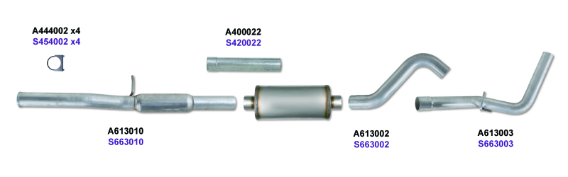 Picture of Diamond Eye Performance DEP Catback Exhaust Kit AL - K3124A