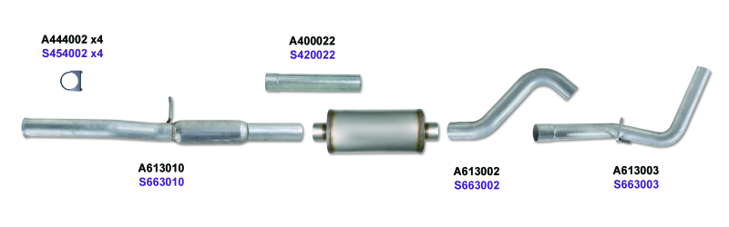 Picture of Diamond Eye Performance DEP Catback Exhaust Kit AL - K3124A