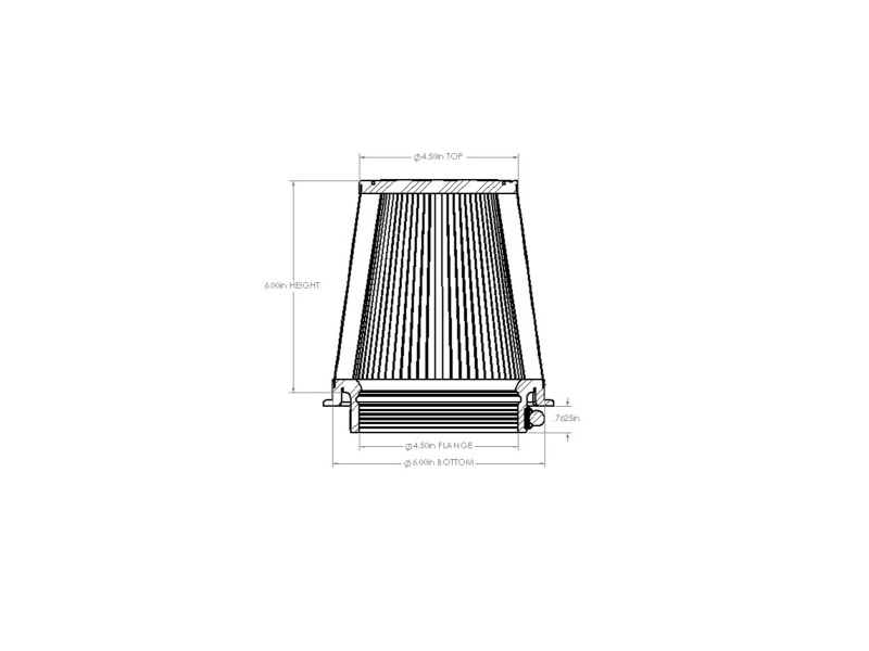 Picture of aFe Universal D2 Dura Dry Air Filter - 21-91144V
