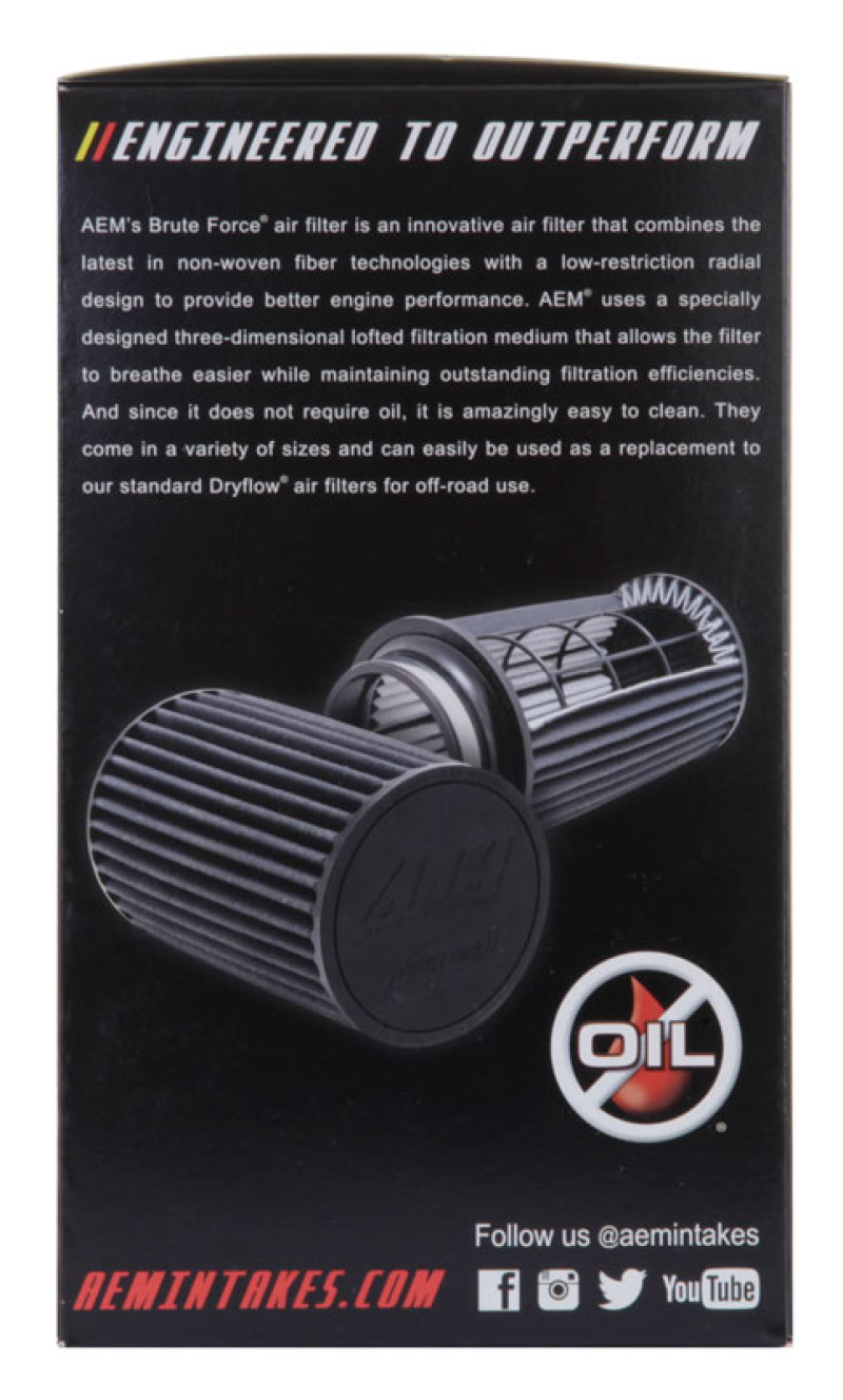 Picture of AEM Induction AEM IND Universal Air Filter - 21-2047BF