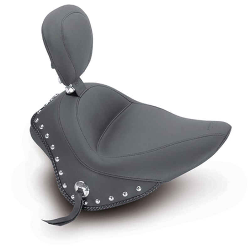 Picture of Mustang Motorcycle MMP Solo with Driver Backrest Studs Solo Motorcycle Seats - 79740